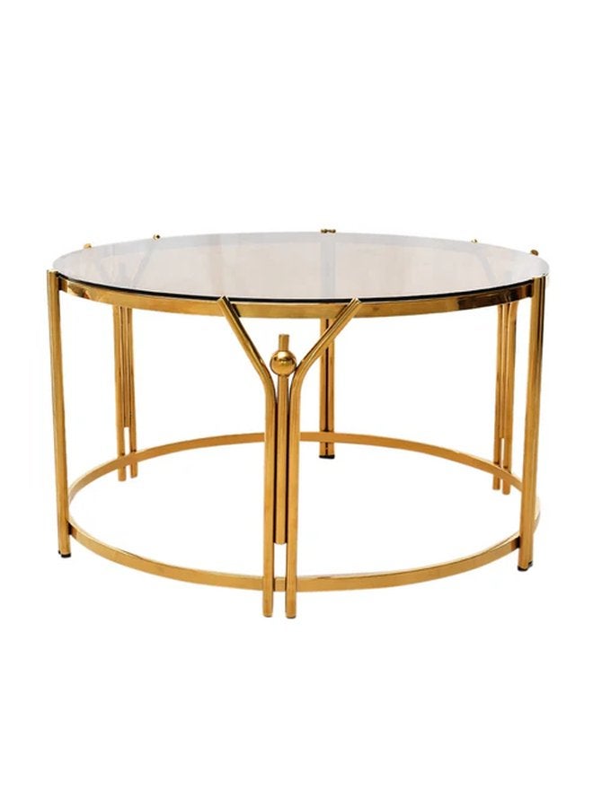 Table With Side Ball Gold Stainless Steel